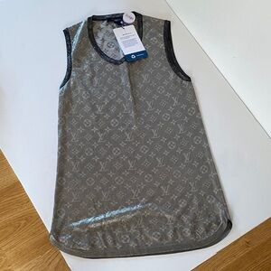 Louis Vuitton Gray Monogram Sleeveless Tank Top
